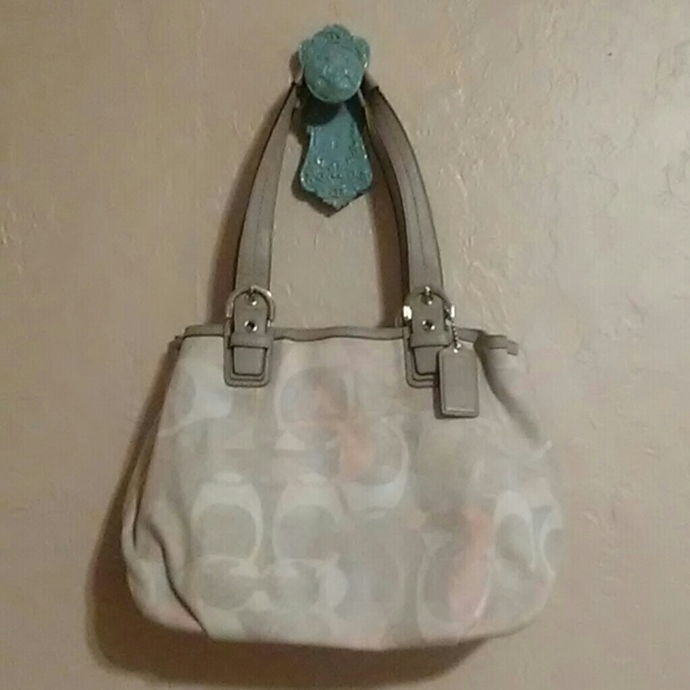 coach soho sig optic linen tote